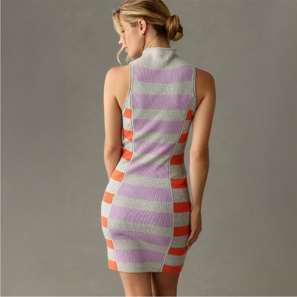 “DAILY PRACTICE” Anthropologie Striped Sleeveless Knit Sweater Dress - Picture 3 of 13